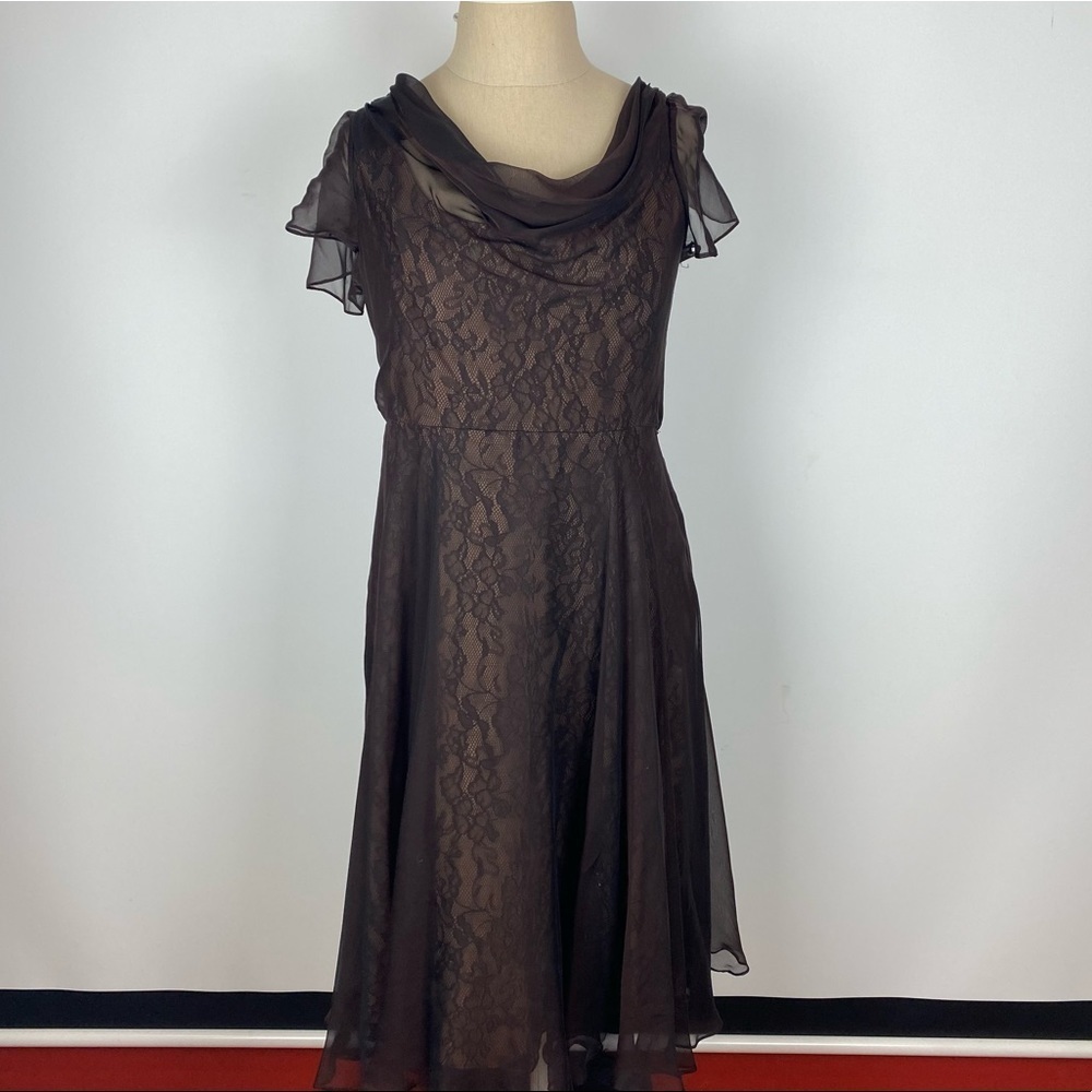 Badgley Mischka Brown Dress